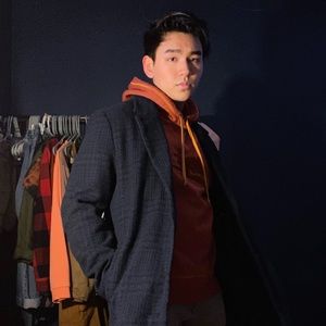 Black and Navy Trench Coat